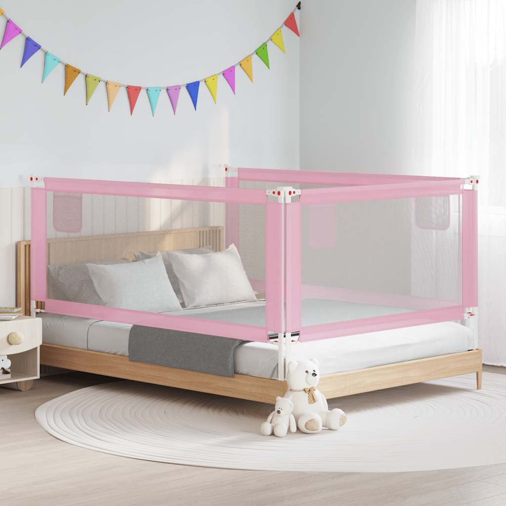 JUNG Vida Kleinkind-Bettschutzgitter Rosa 200x25 cm Stoff