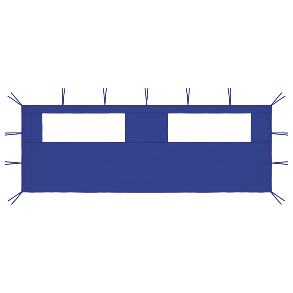 JUNG Vida Pavillon-Seitenwand mit Fenstern 6x2 m Blau
