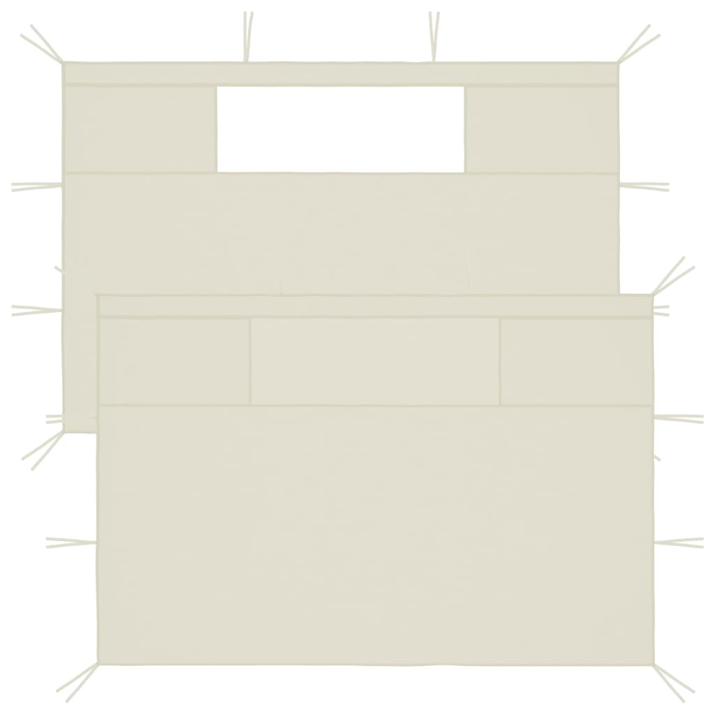 JUNG Vida Pavillon-Seitenwände mit Fenstern 2 Stk. Creme