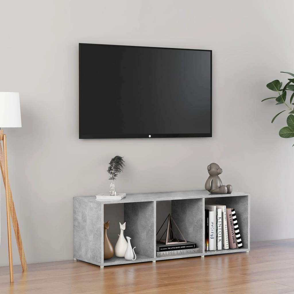 JUNG Vida TV-Schrank Betongrau 107x35x37 cm Holzwerkstoff