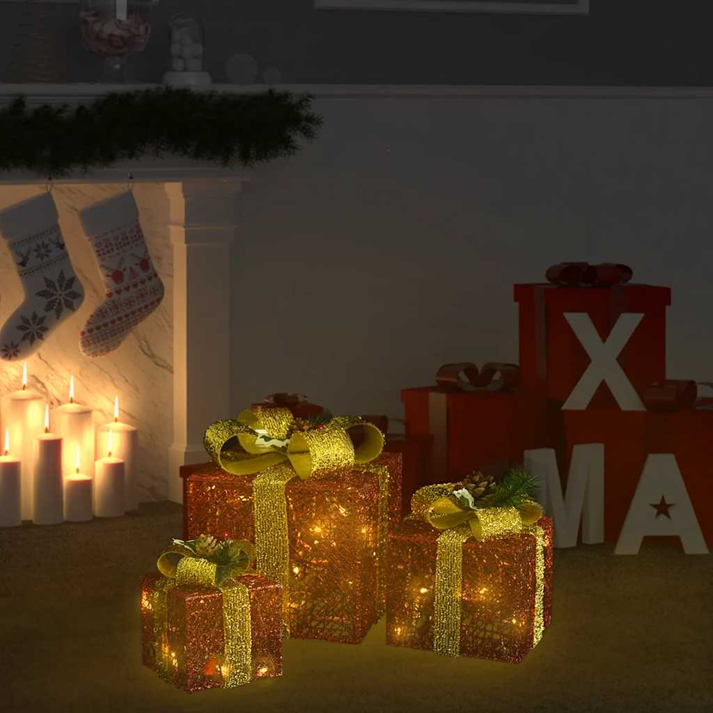 JUNG Vida Geschenkboxen Deko-Set 3 Stk. Rot Outdoor Indoor
