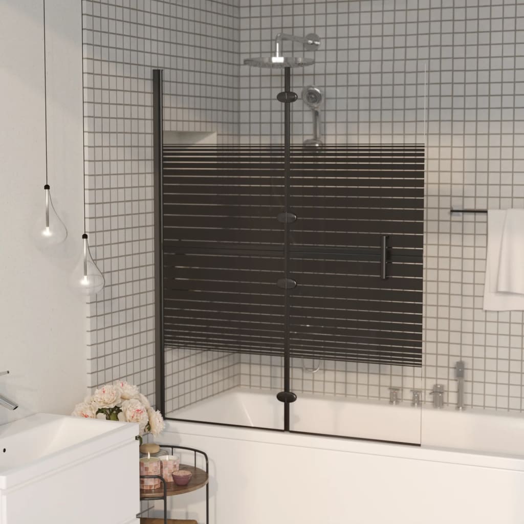 JUNG Vida Faltbare Duschkabine ESG 120x140 cm Schwarz