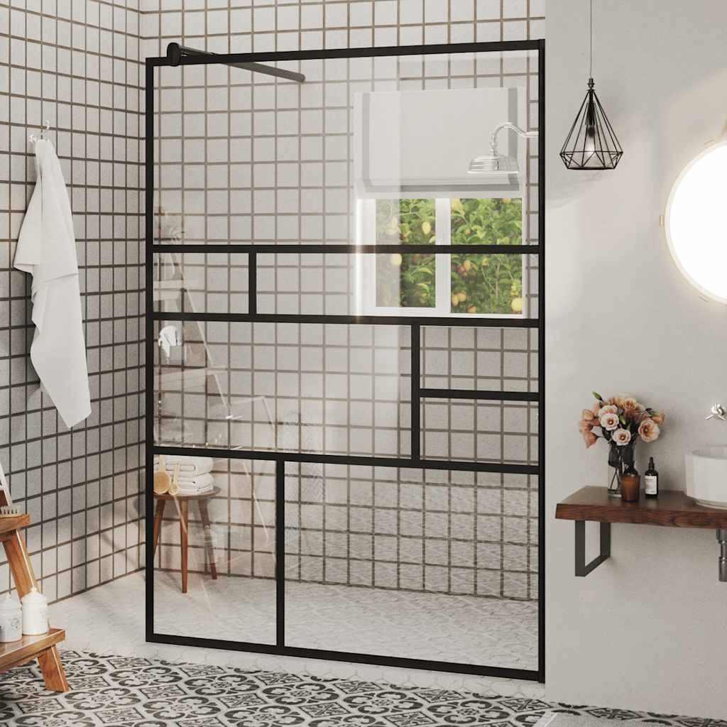 JUNG Vida Duschwand für Begehbare Dusche mit Klarem ESG Glas 115x195 cm