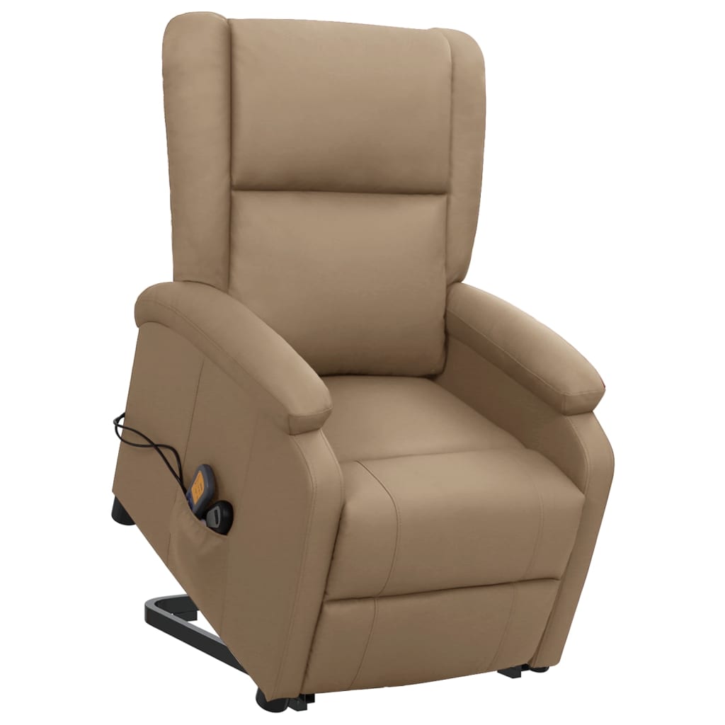 JUNG Vida Massagesessel mit Aufstehhilfe Cappuccino-Braun Kunstleder