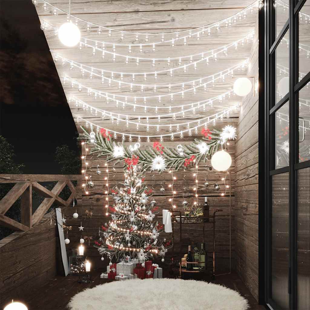 JUNG Vida Lichterkette Kugeln 40 m 400 LED Kaltweiß 8 Funktionen