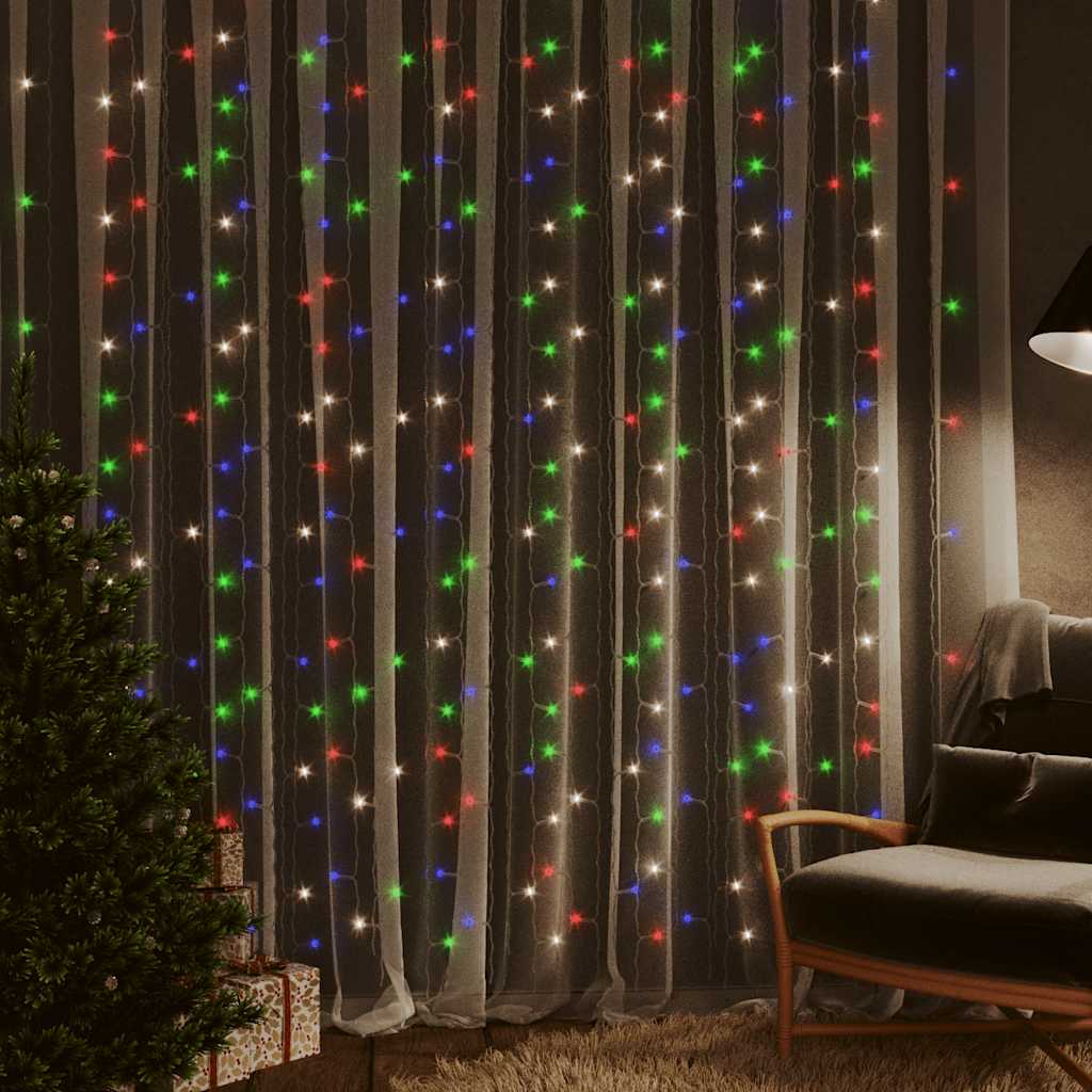 JUNG Vida LED-Lichtervorhang 3x3 m 300 LED Bunt 8 Funktionen