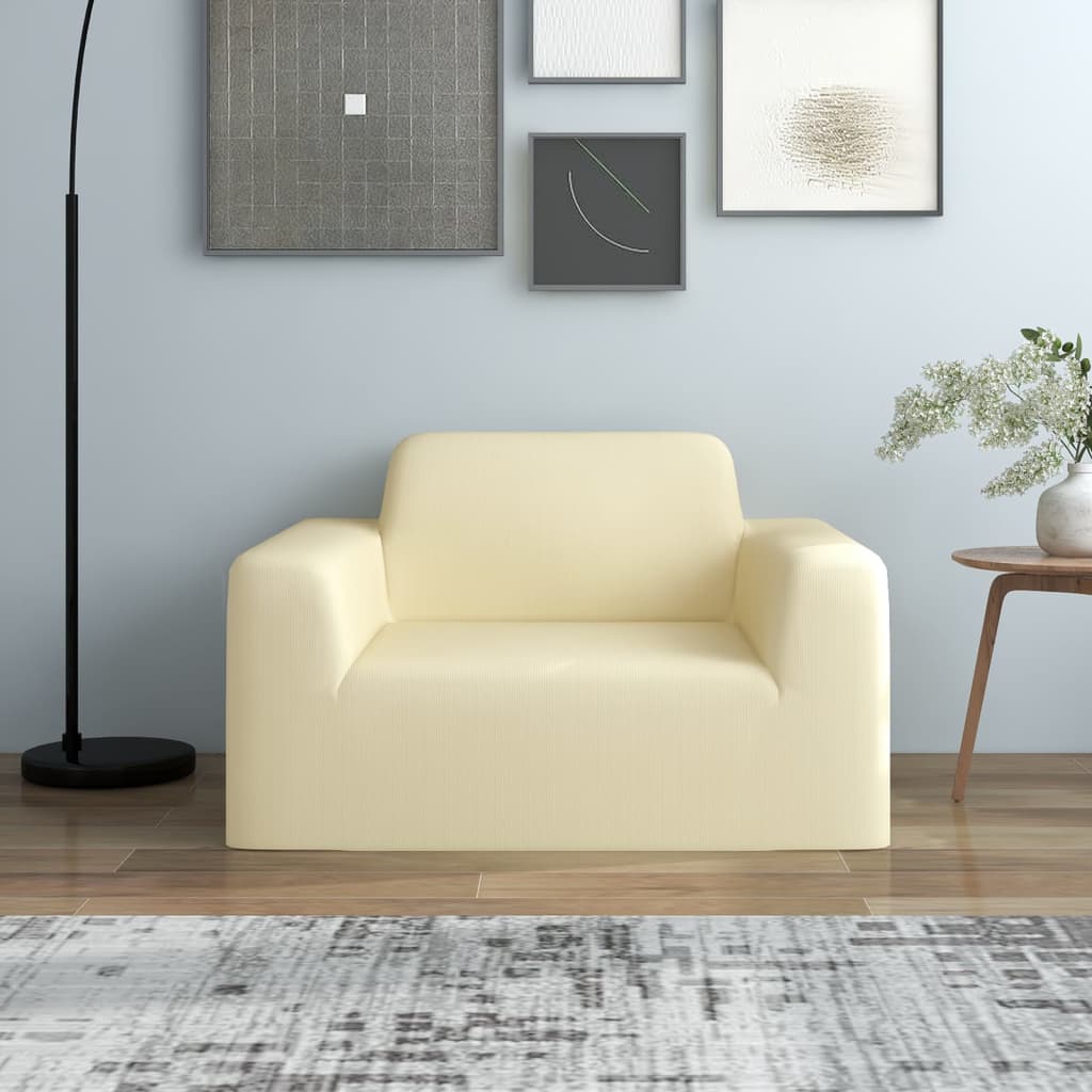 JUNG Vida Stretch-Sofahusse Creme Polyester-Jersey