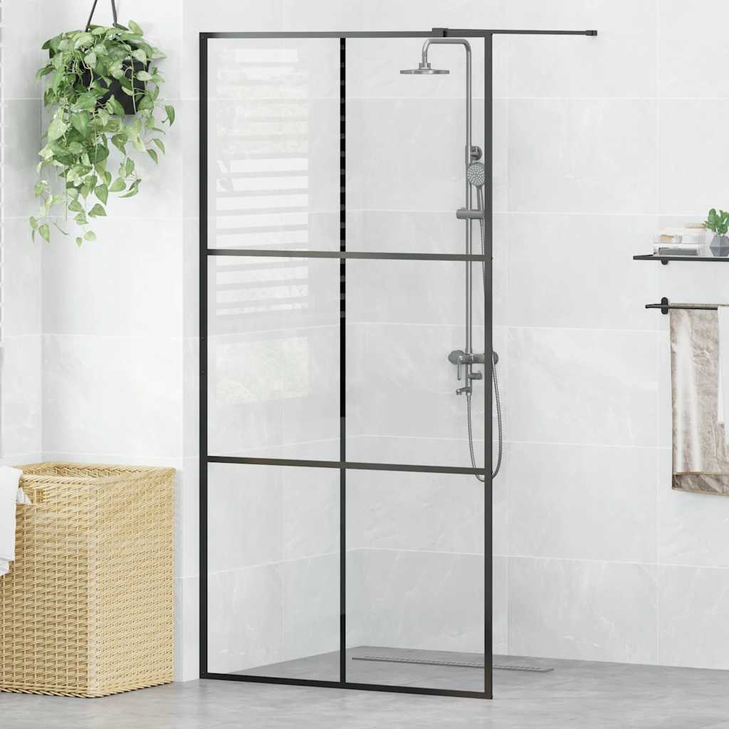 JUNG Vida Duschwand für Begehbare Dusche mit Klarem ESG Glas 100x195 cm