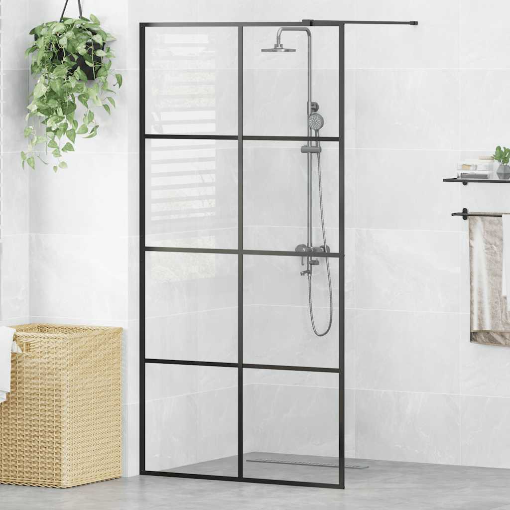 JUNG Vida Duschwand für Begehbare Dusche mit Klarem ESG Glas 100x195 cm