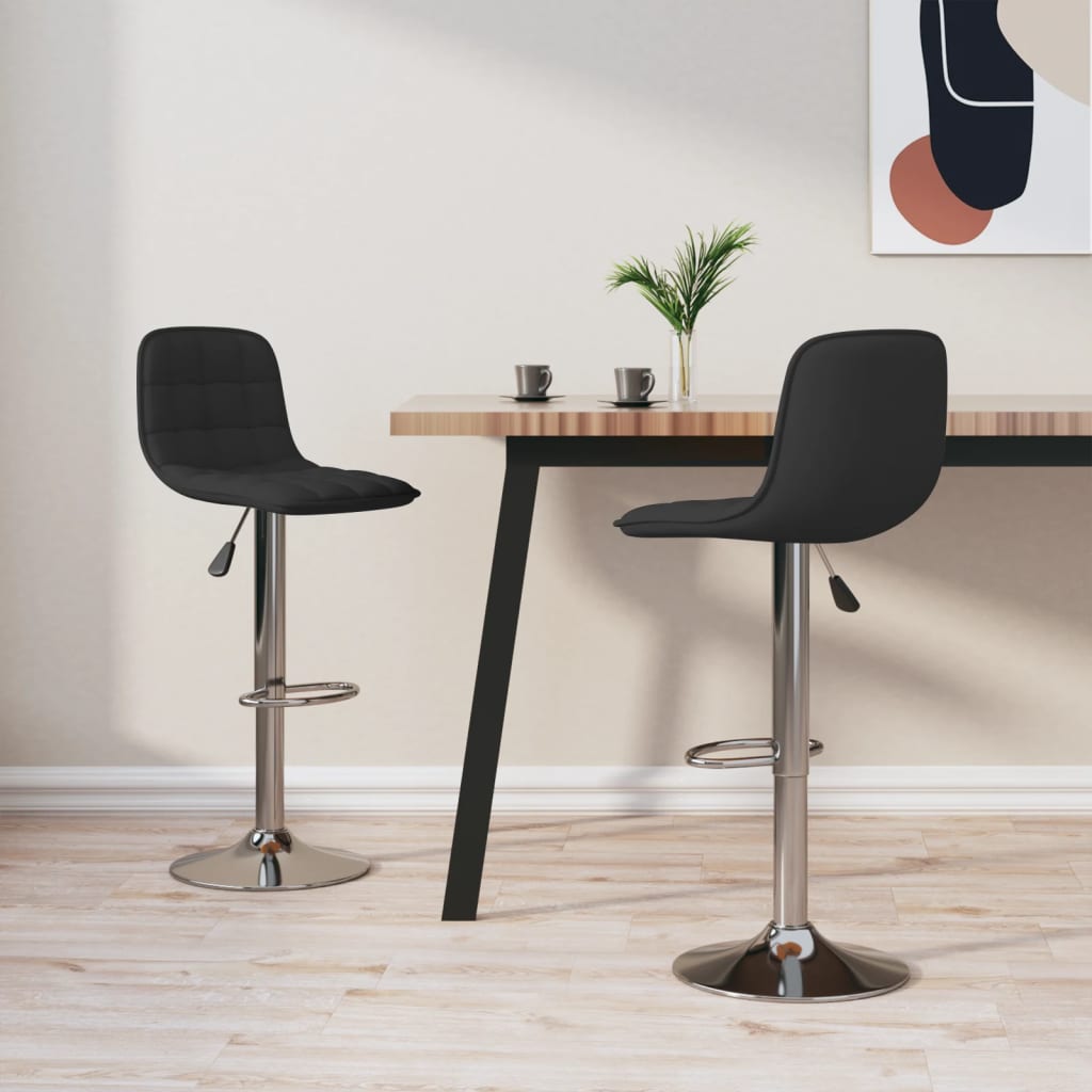 JUNG Vida Barhocker 2 Stk. Schwarz Stoff