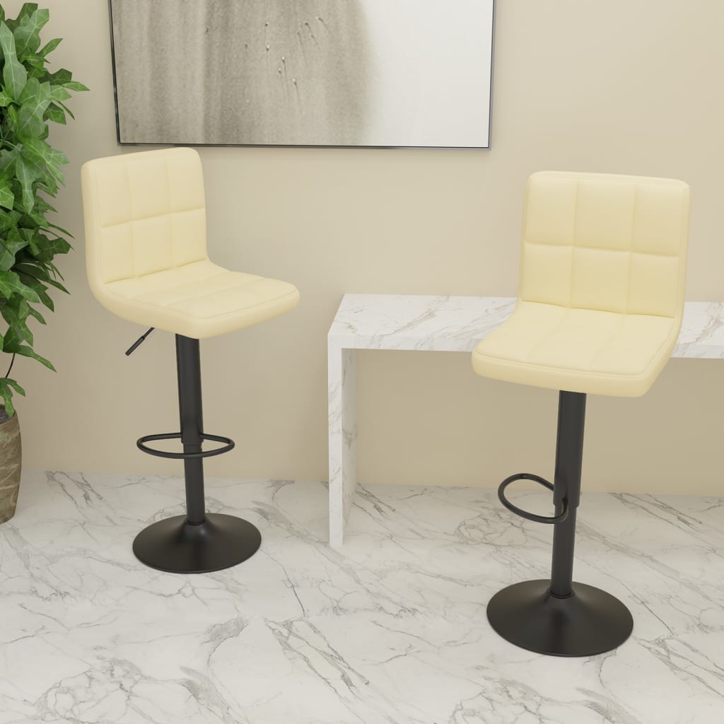 JUNG Vida Barhocker 2 Stk. Creme Stoff