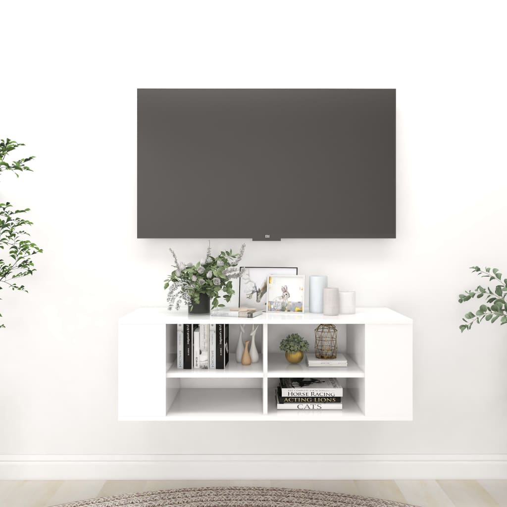 JUNG Vida TV-Wandschrank Weiß 102x35x35 cm Holzwerkstoff