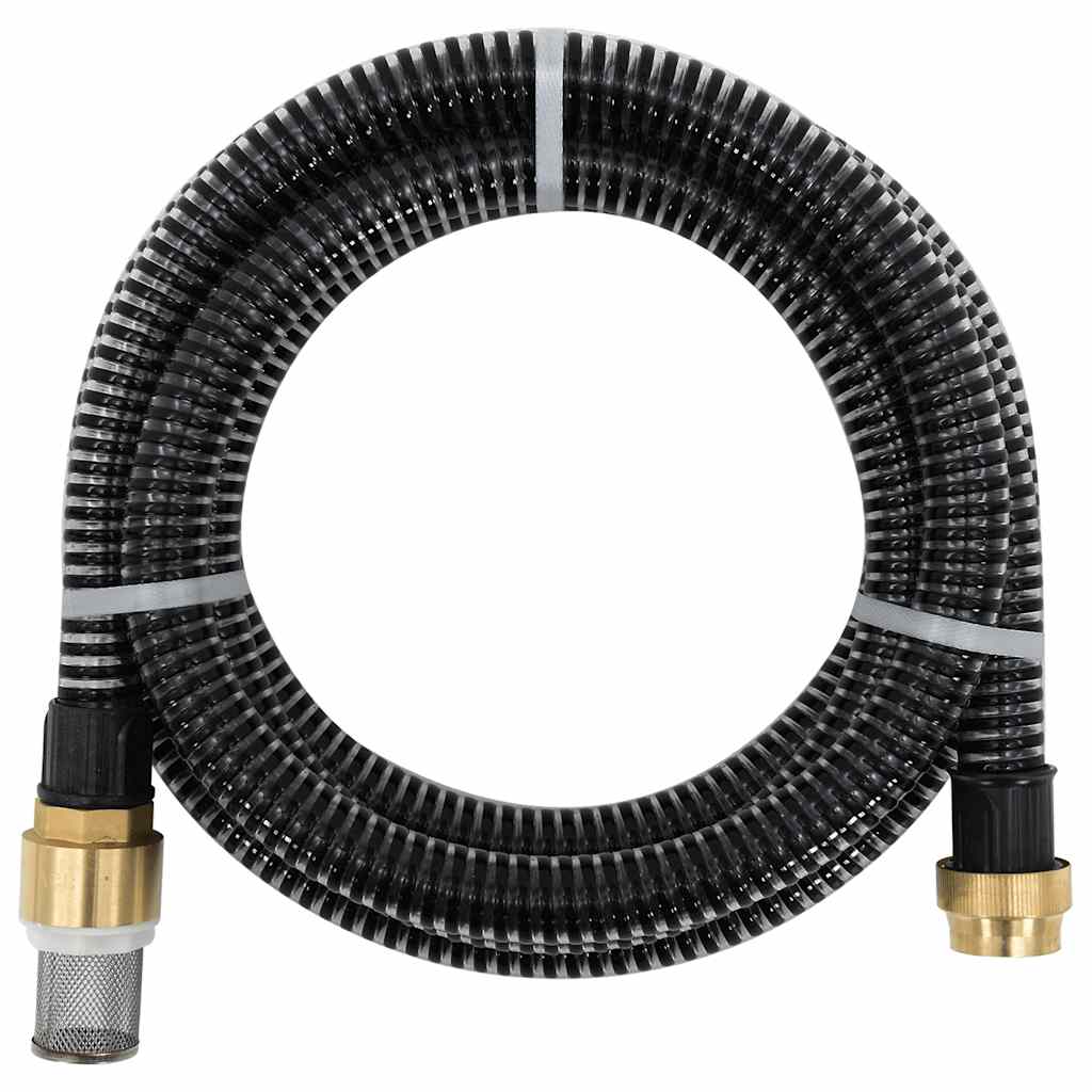 JUNG Vida Saugschlauch mit Messing-Anschlüssen Schwarz 1,1" 7 m PVC