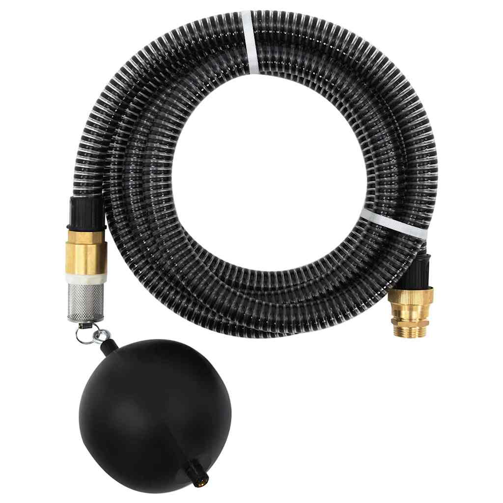 JUNG Vida Saugschlauch mit Messing-Anschlüssen Schwarz 1,1" 7 m PVC