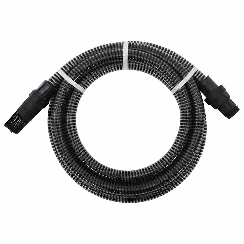 JUNG Vida Saugschlauch mit PVC-Anschlüssen Schwarz 1" 4 m PVC