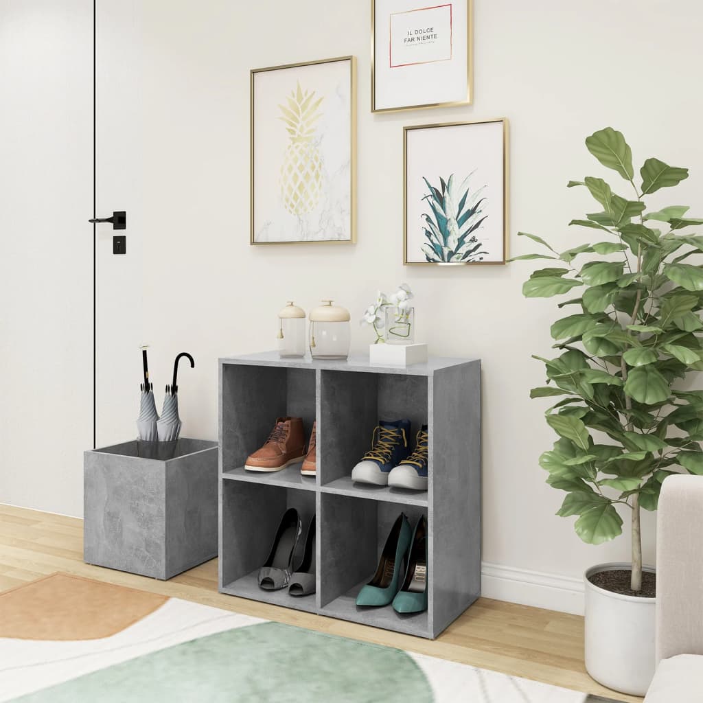 JUNG Vida Flur-Schuhschrank Betongrau 105x35,5x70 cm Holzwerkstoff