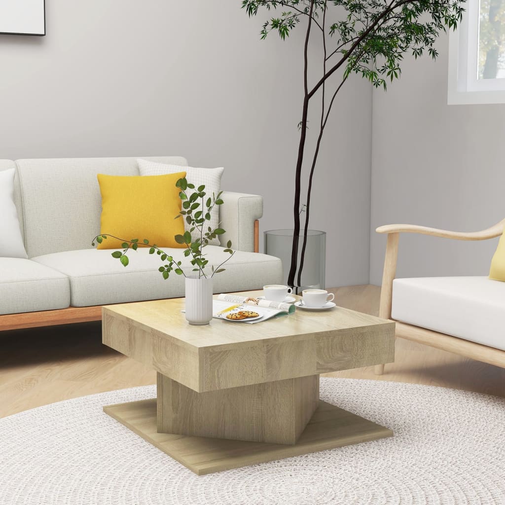 JUNG Vida Couchtisch Sonoma-Eiche 57x57x30 cm Holzwerkstoff