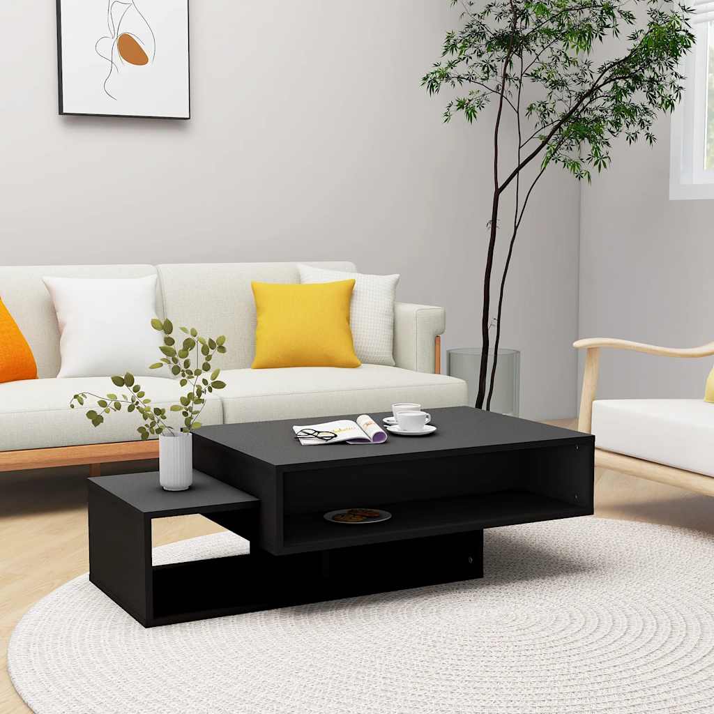 JUNG Vida Couchtisch Schwarz 105x55x32 cm Holzwerkstoff
