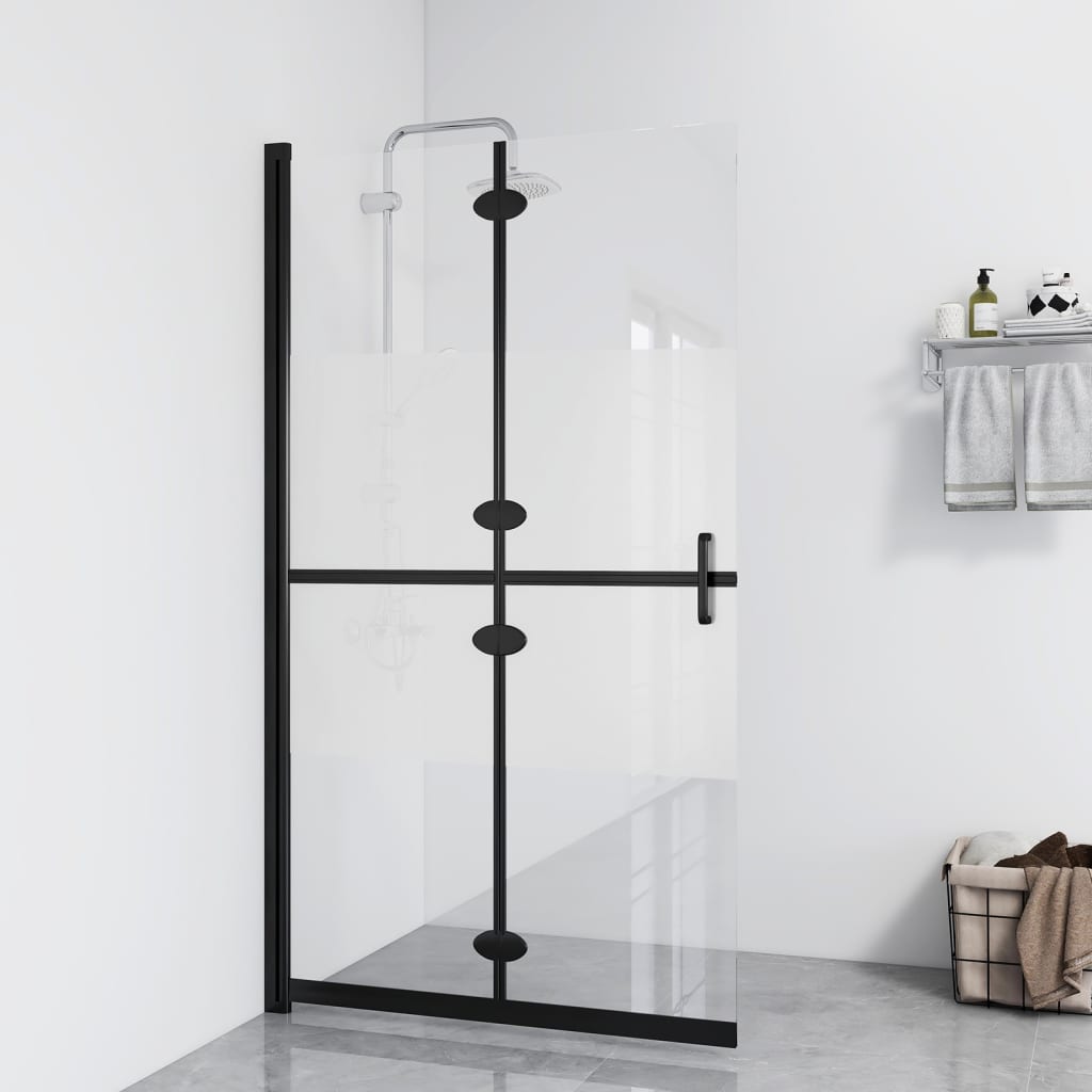JUNG Vida Faltbare begehbare Duschwand Halbmattiertes ESG-Glas 70x190 cm