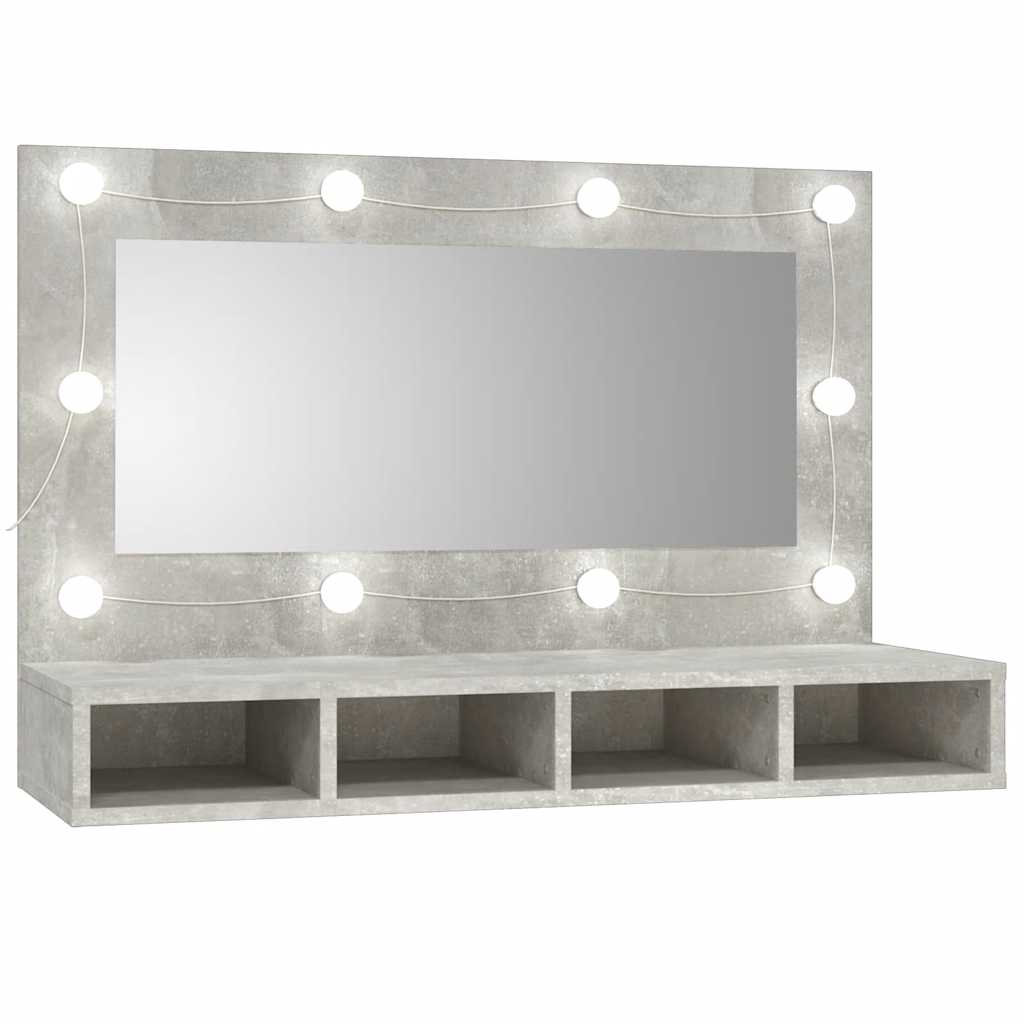 JUNG Vida Spiegelschrank mit LED Betongrau 90x31,5x62 cm