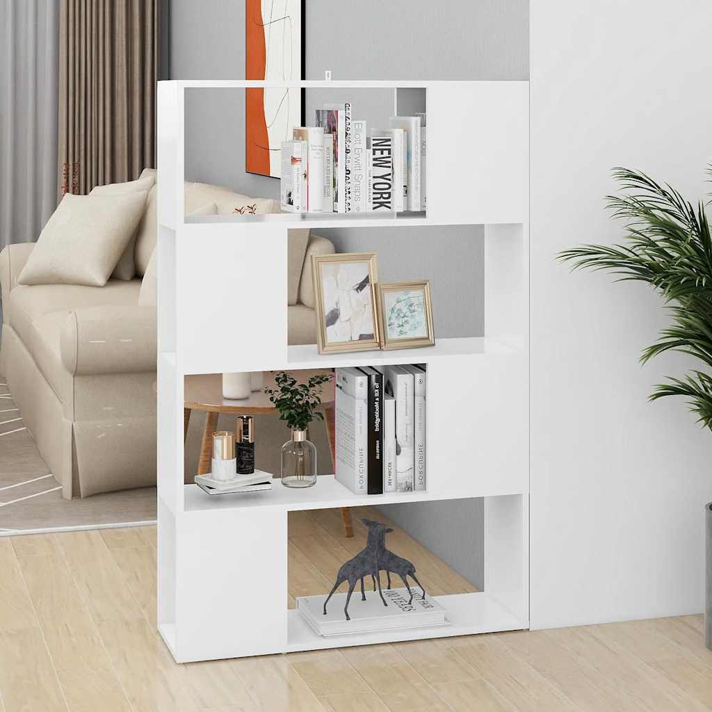 JUNG Vida Bücherregal Raumteiler Weiß 80x24x124,5 cm Holzwerkstoff