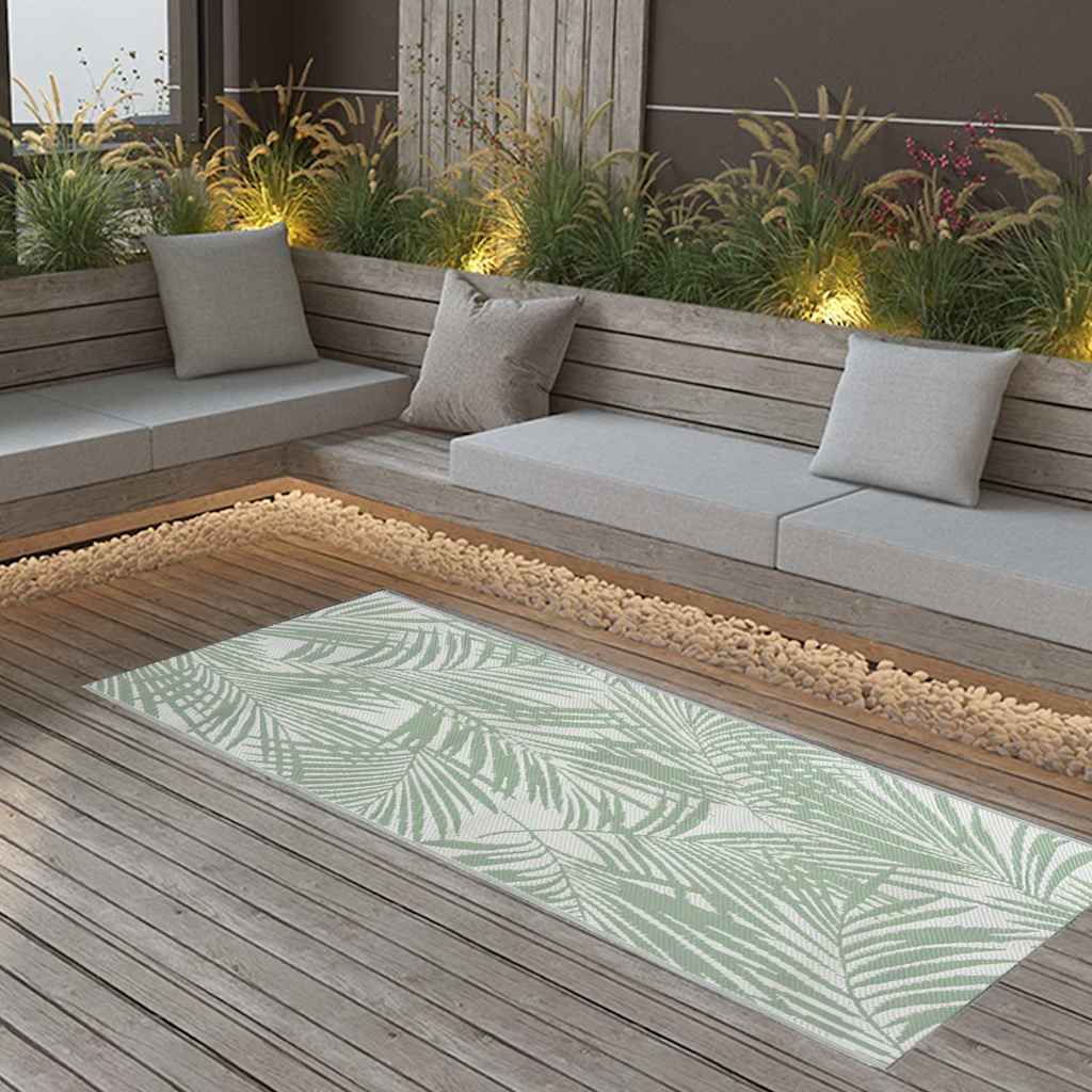 JUNG Vida Outdoor-Teppich ARAKIL Grün 80x150 cm PP