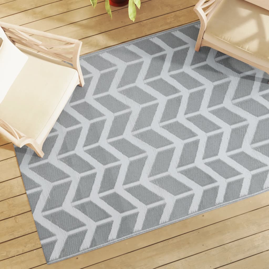 JUNG Vida Outdoor-Teppich ARAKIL Grau 140x200 cm PP