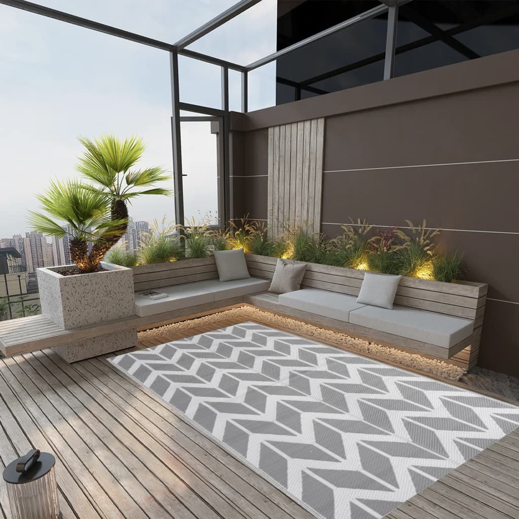 JUNG Vida Outdoor-Teppich ARAKIL Grau 160x230 cm PP