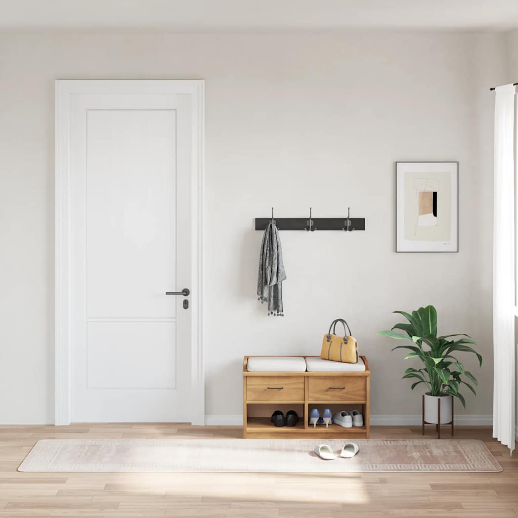 JUNG Vida Teppich Waschbar 80x300 cm Beige Rutschfest