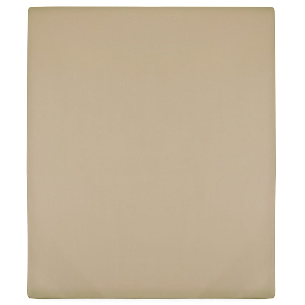 JUNG Vida Spannbettlaken Jersey Taupe 90x200 cm Baumwolle