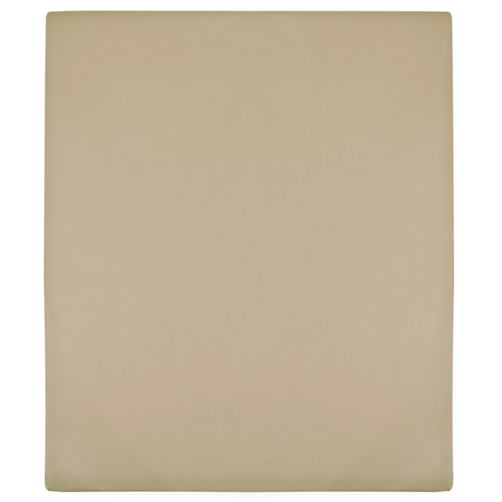 JUNG Vida Spannbettlaken Jersey Taupe 160x200 cm Baumwolle
