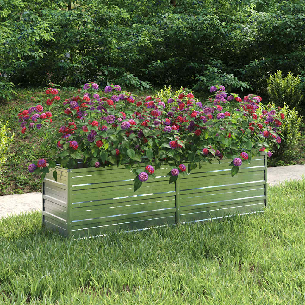 JUNG Vida Garten-Hochbeet 160x40x45 cm Verzinkter Stahl Silber