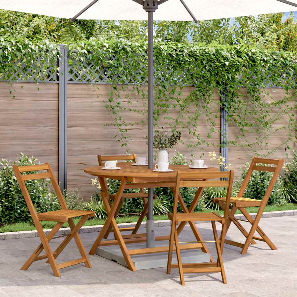 JUNG Vida Klappbarer Gartentisch 110 cm Massivholz Akazie