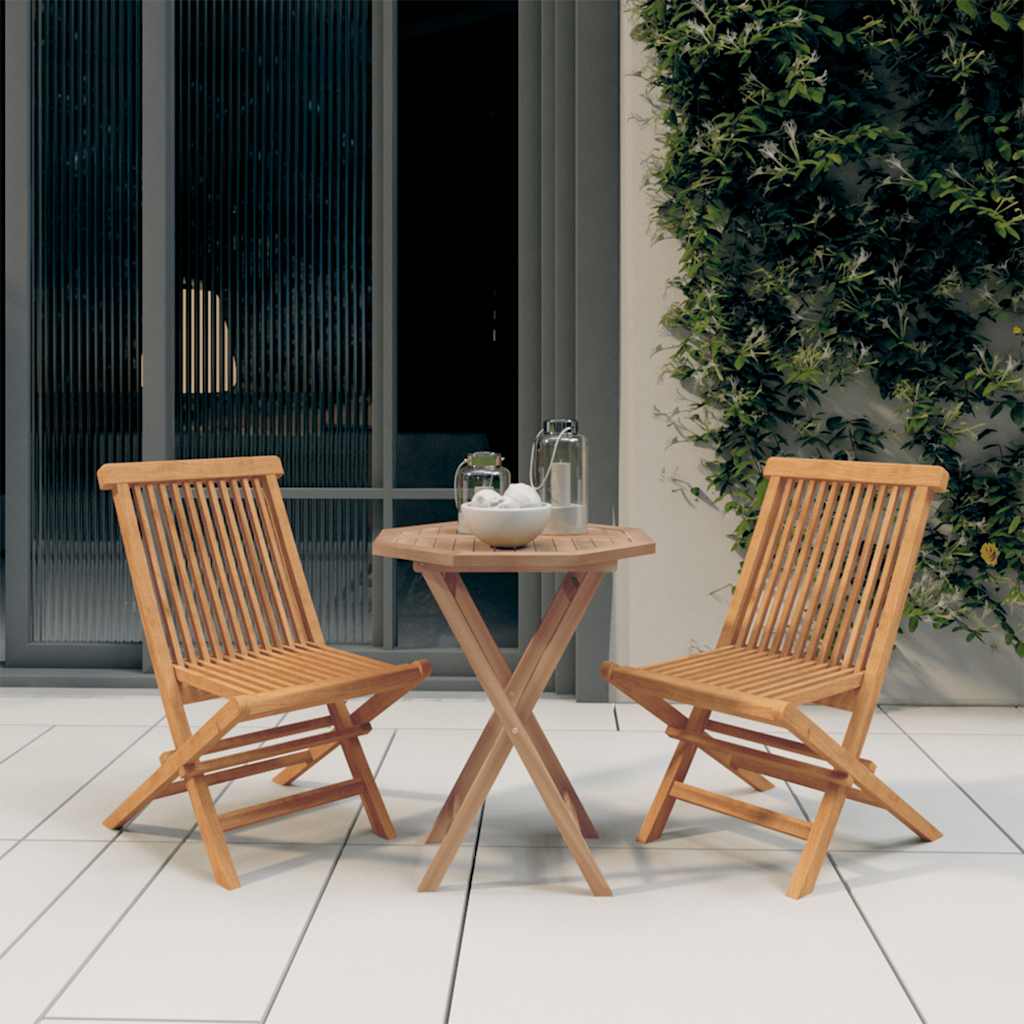 JUNG Vida 3-tlg. Garten-Essgruppe Massivholz Teak