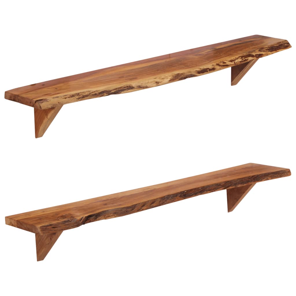 JUNG Vida Wandregale 2 Stk. 110x20x18 cm Massivholz Akazie