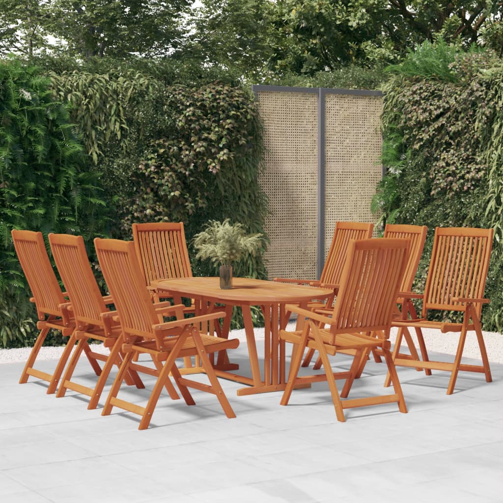 JUNG Vida Klappbare Gartenstühle 8 Stk. Massivholz Eukalyptus