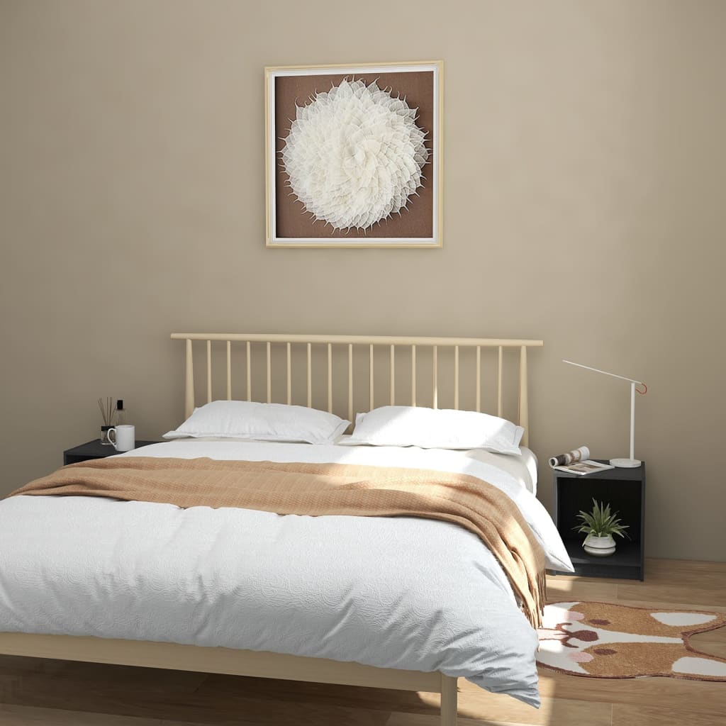 JUNG Vida Nachttische 2 Stk. Grau 35,5x33,5x41,5 cm Massivholz Kiefer