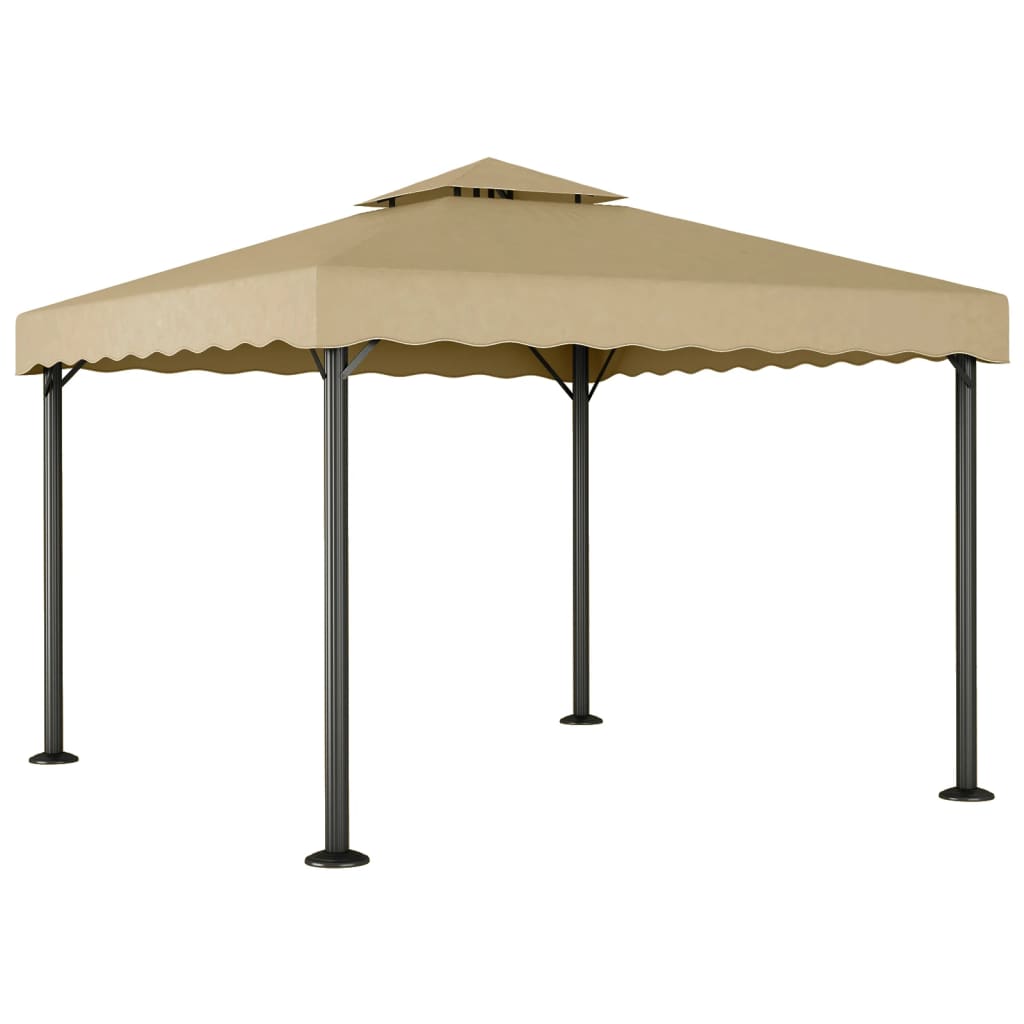JUNG Vida Pavillon Taupe 3x3 m Aluminium und Stahl