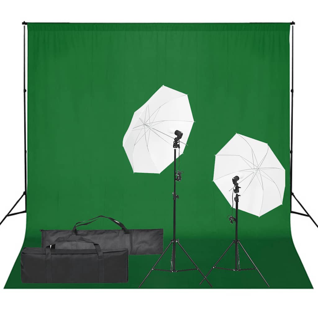 JUNG Vida Fotostudio-Set mit Beleuchtung und Hintergrund