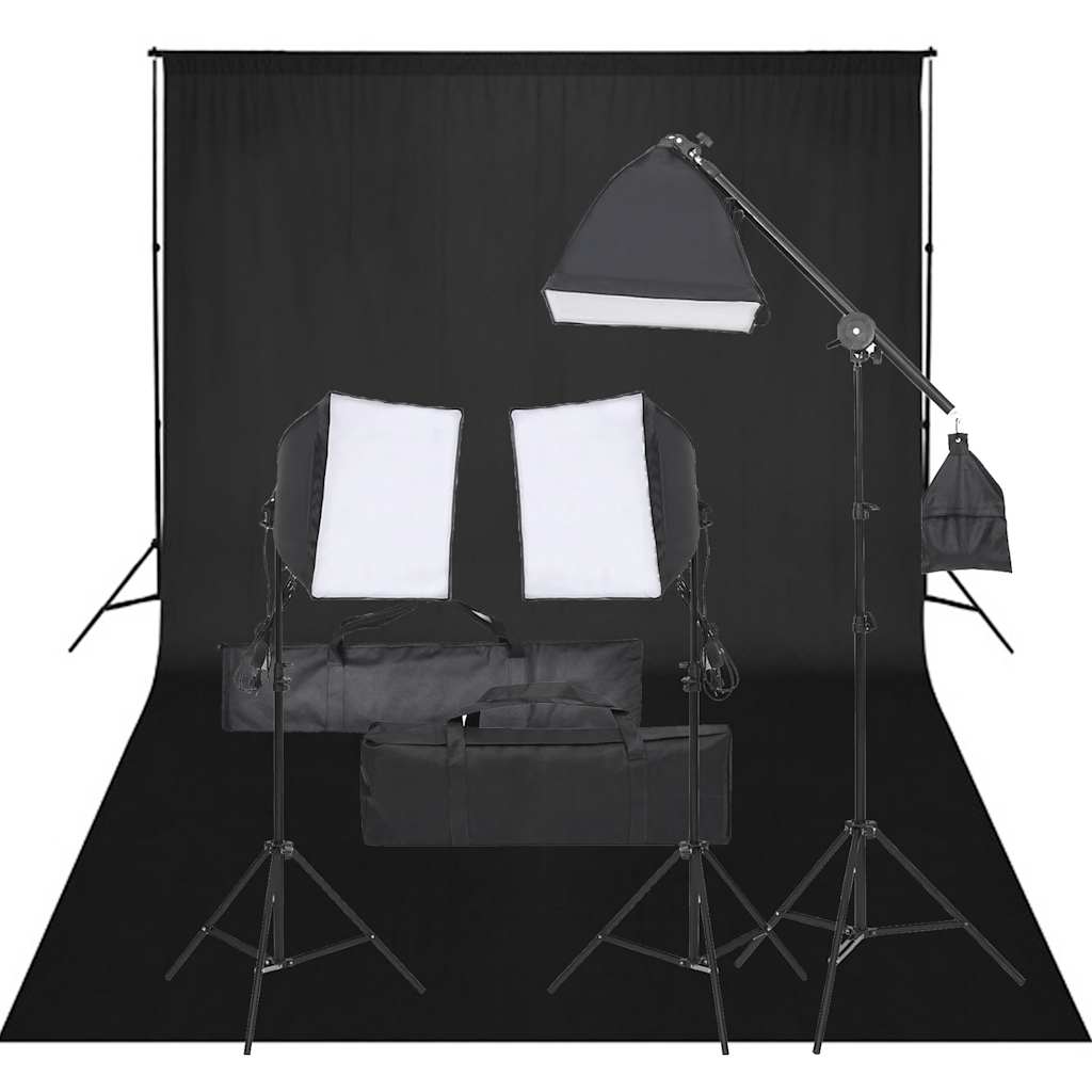 JUNG Vida Fotostudio-Set mit Beleuchtung und Hintergrund