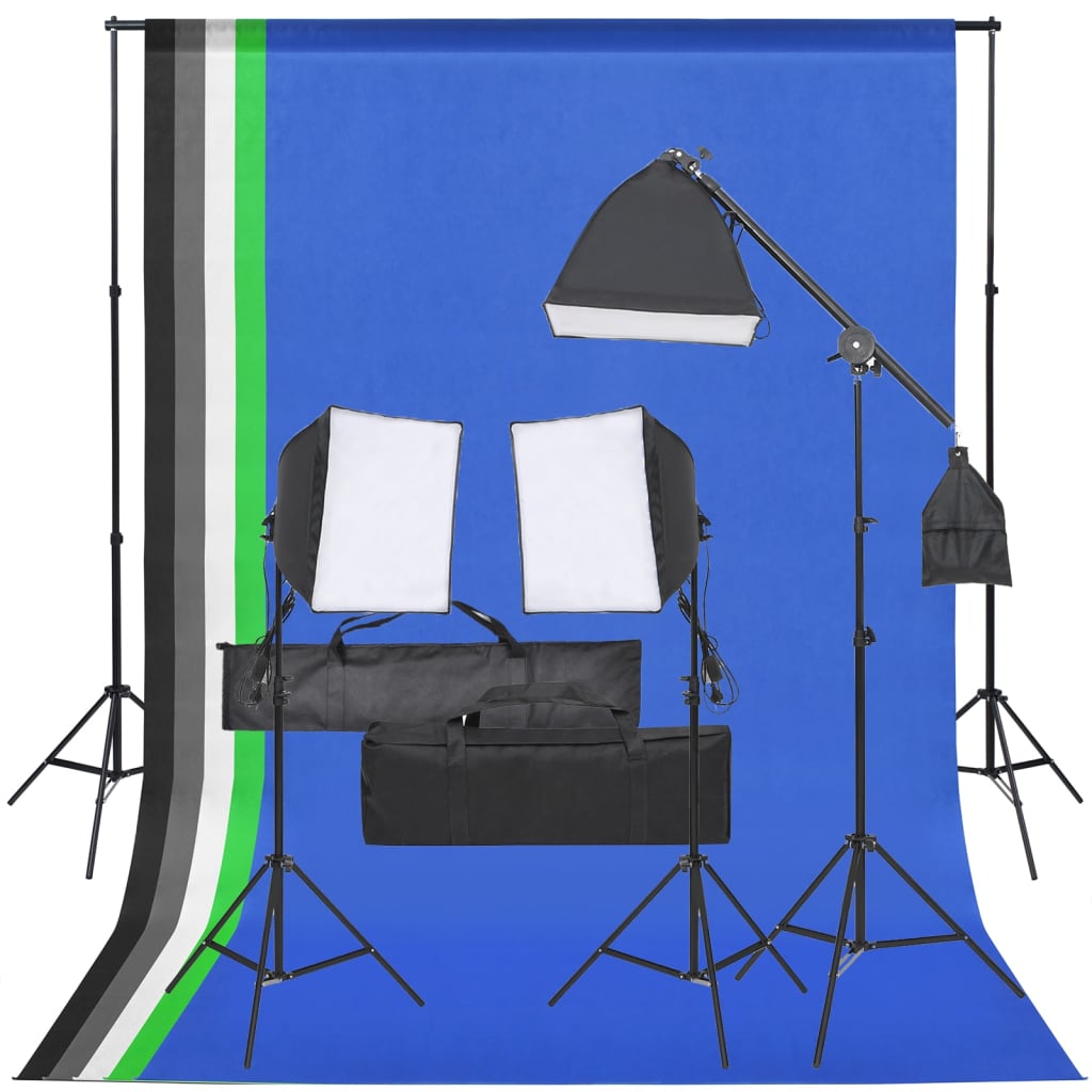 JUNG Vida Fotostudio-Set mit Beleuchtung und Hintergrund