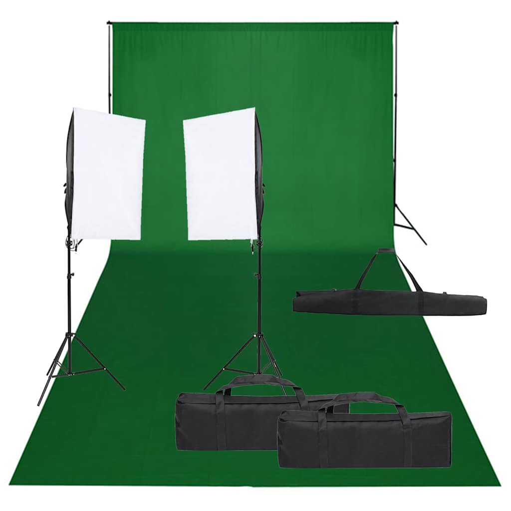 JUNG Vida Fotostudio-Set mit Beleuchtung und Hintergrund