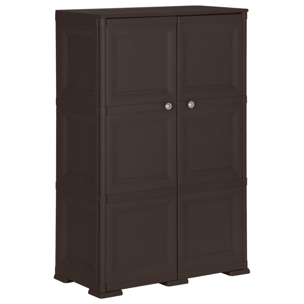 JUNG Vida Kunststoffschrank 79x43x125 cm Holzdesign Braun