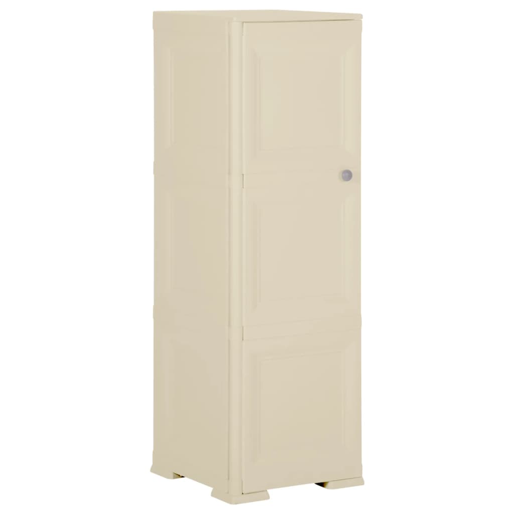 JUNG Vida Kunststoffschrank 40x43x125 cm Holzdesign Angora-Weiß