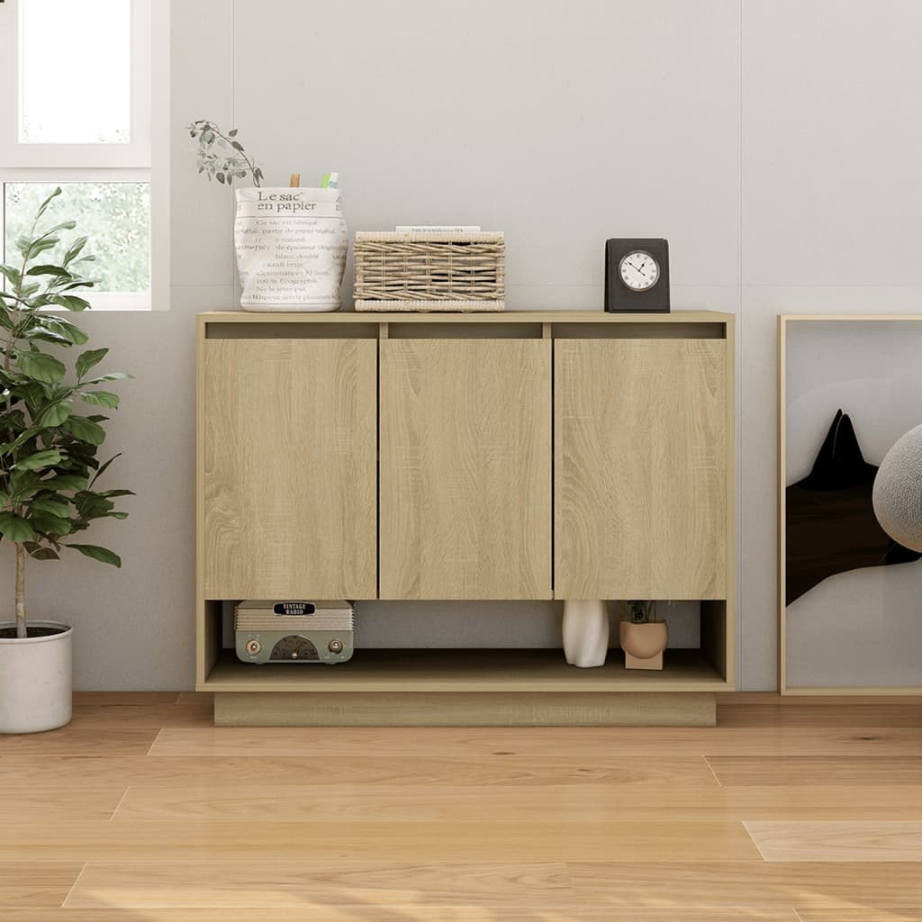 JUNG Vida Sideboard Sonoma-Eiche 97x31x75 cm Holzwerkstoff