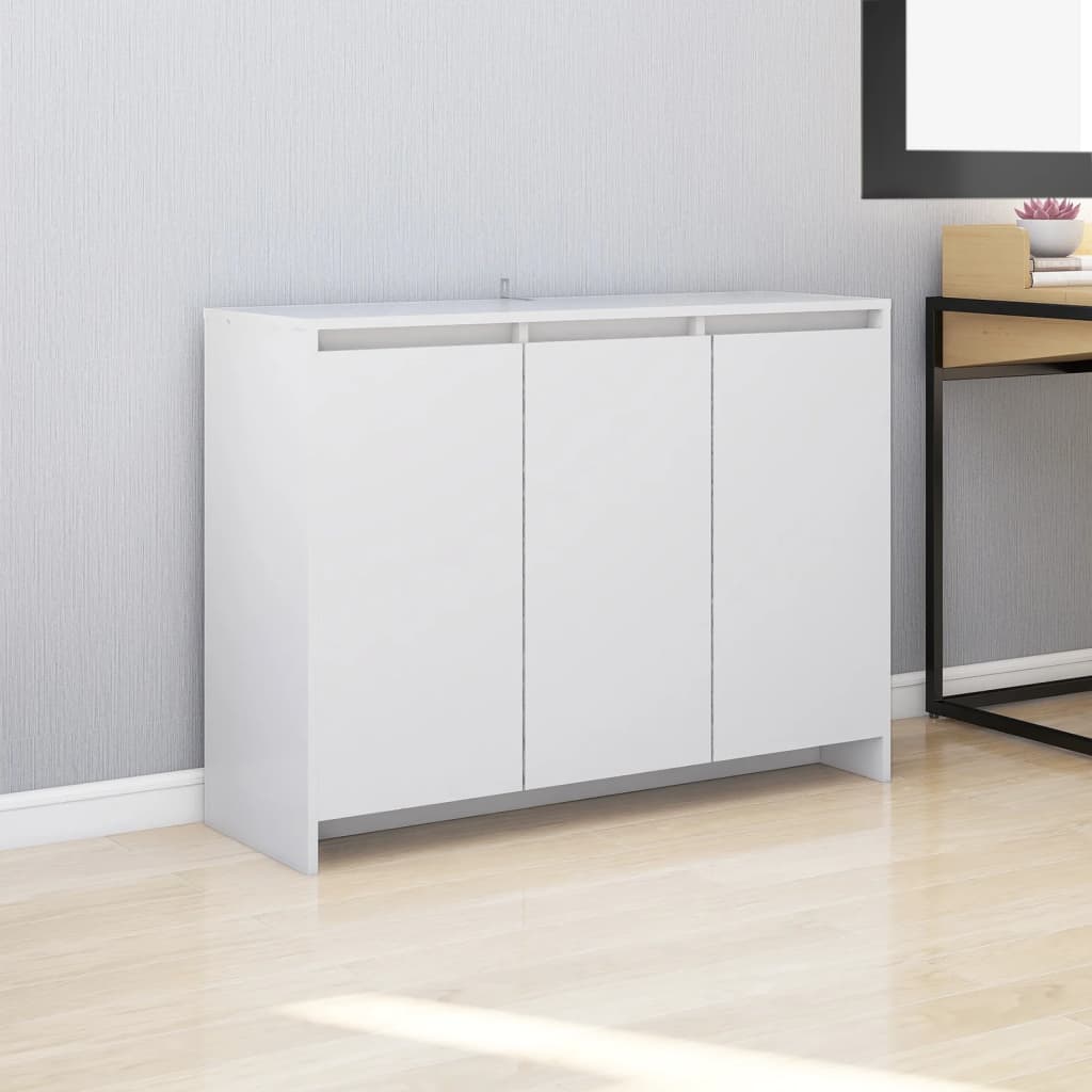 JUNG Vida Sideboard Weiß 102x33x75 cm Holzwerkstoff