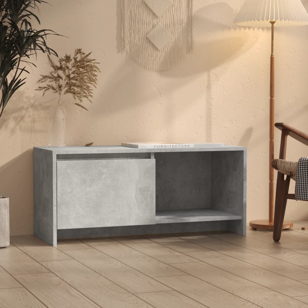 JUNG Vida TV-Schrank Betongrau 90x35x40 cm Holzwerkstoff