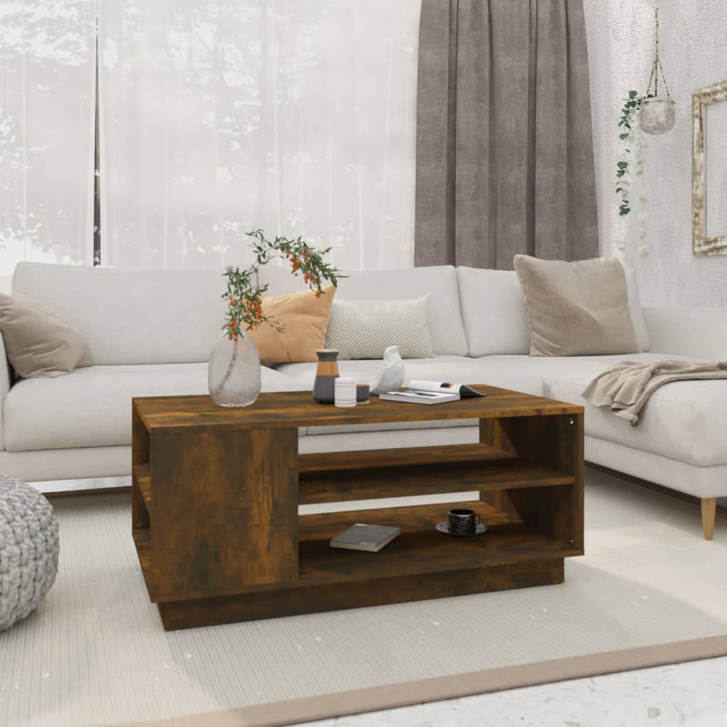 JUNG Vida Couchtisch Räuchereiche 102x55x43 cm Holzwerkstoff