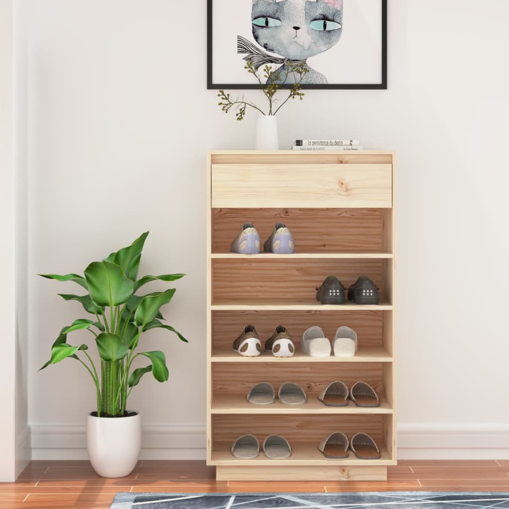 JUNG Vida Schuhregal 60x34x105 cm Massivholz Kiefer