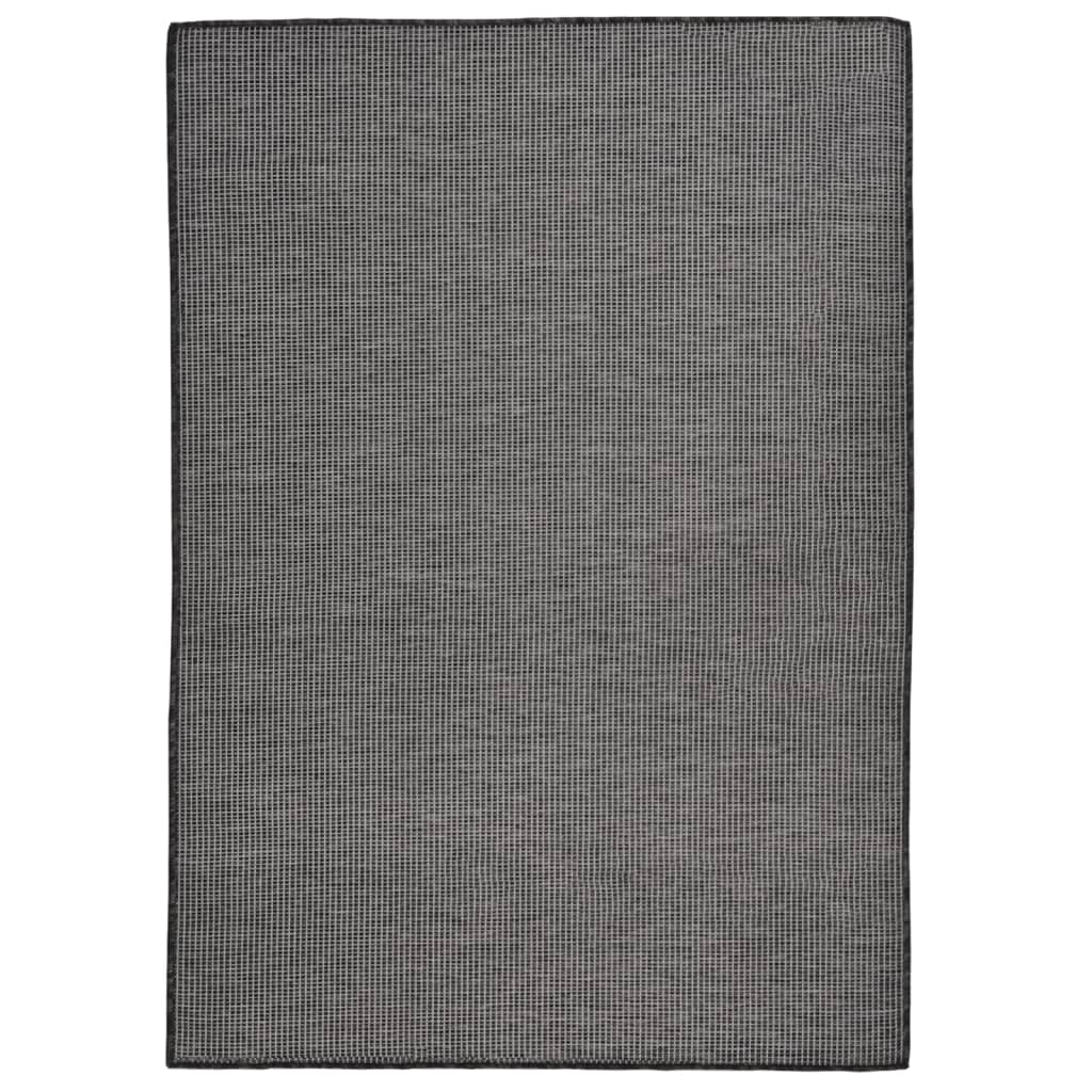 JUNG Vida Outdoor-Teppich Flachgewebe 140x200 cm Grau